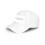 Off Duty Baseball Cap — Minimal White Low Profile Hat