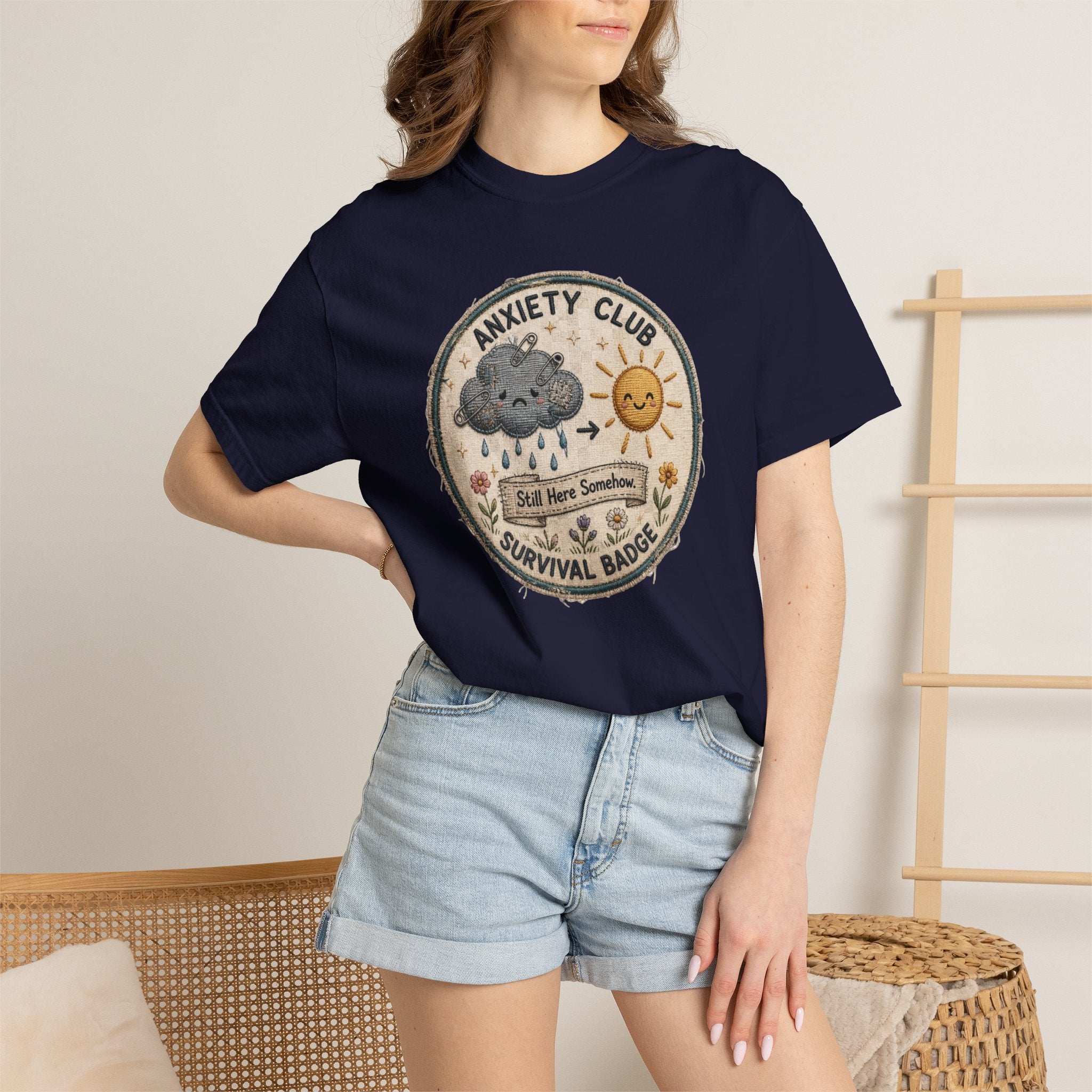 Anxiety Club Survival Badge T-Shirt