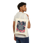 Empowered Women Empower Women Canvas Tote — Feminist Floral Reusable Bag