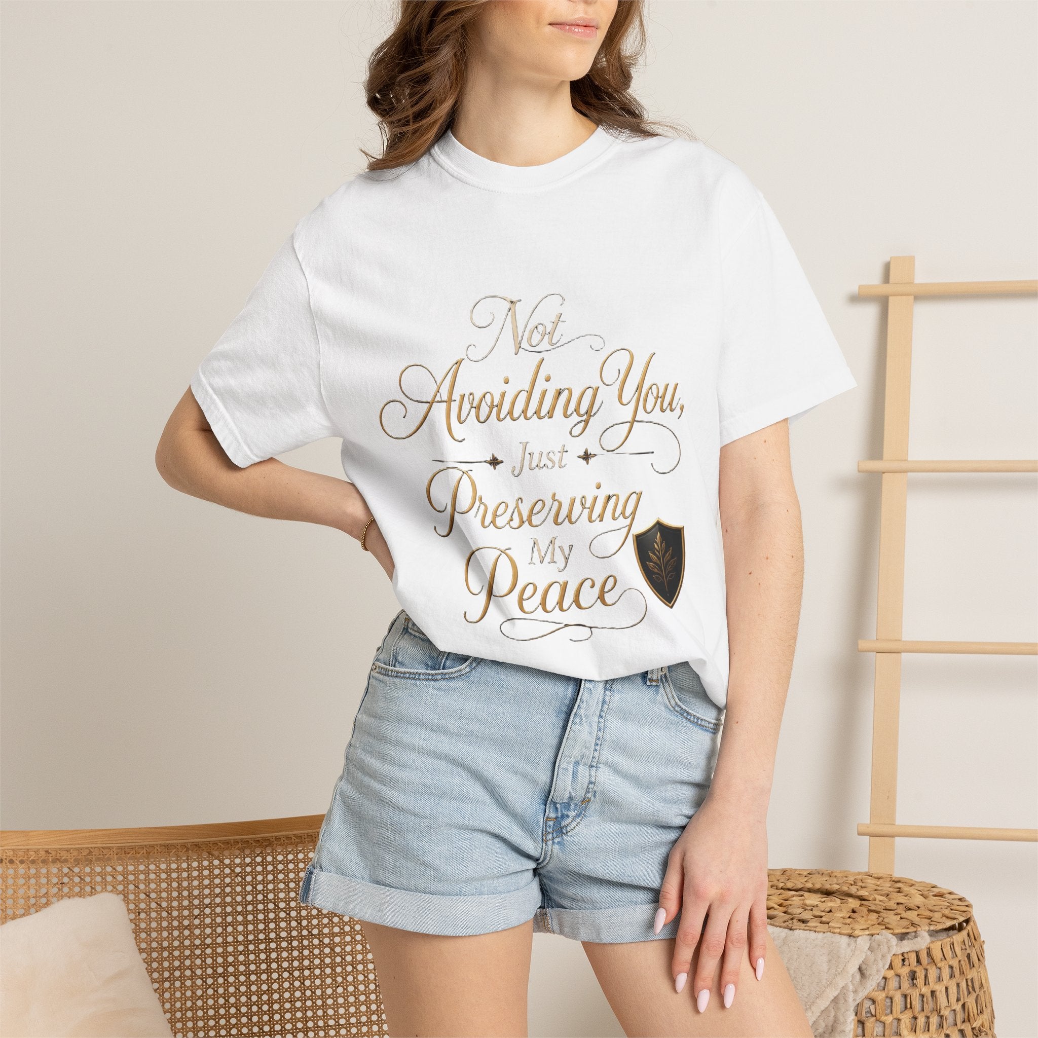 T-Shirt — “Not Avoiding You, Just Preserving My Peace” Script Tee