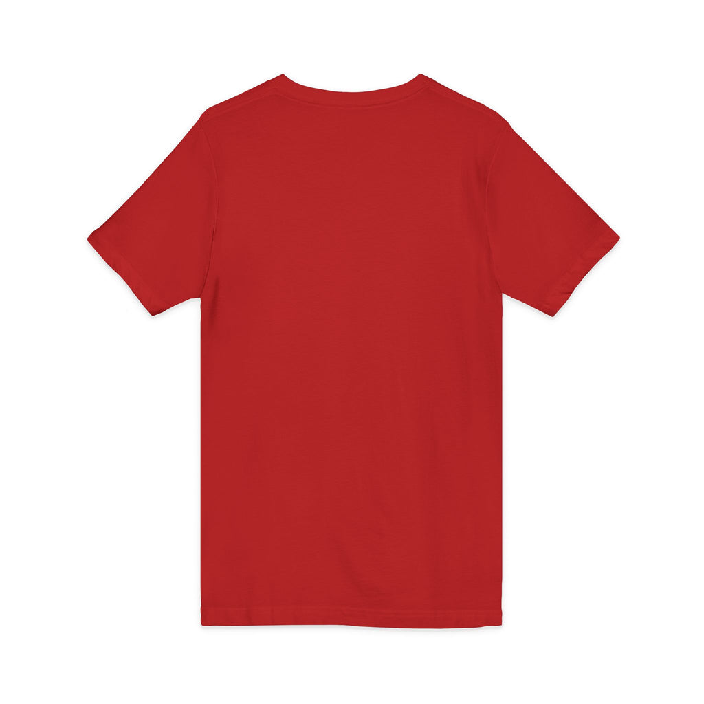 V-Neck Tee — "I Was Born at a Very Young Age and It's Been Downhill Since" Funny Adulting Shirt