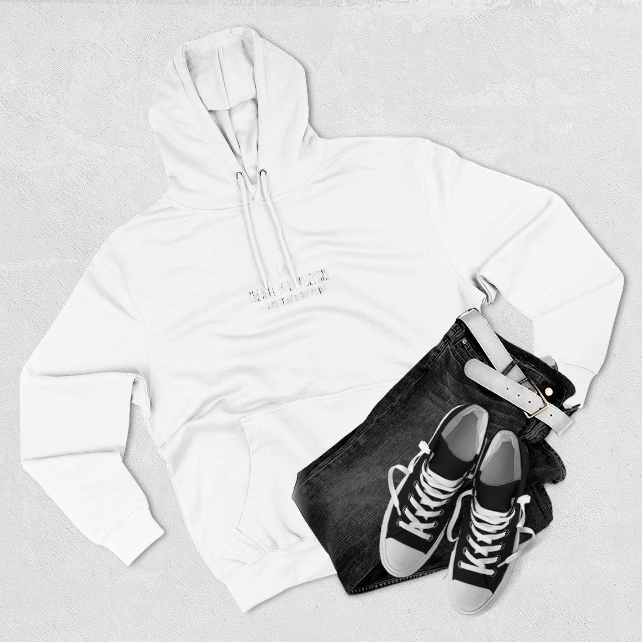 Minimal Embroidered Fleece Hoodie