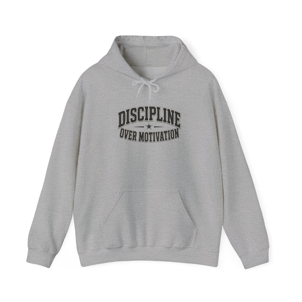Discipline Over Motivation Hoodie – Motivational Gym Hoodie