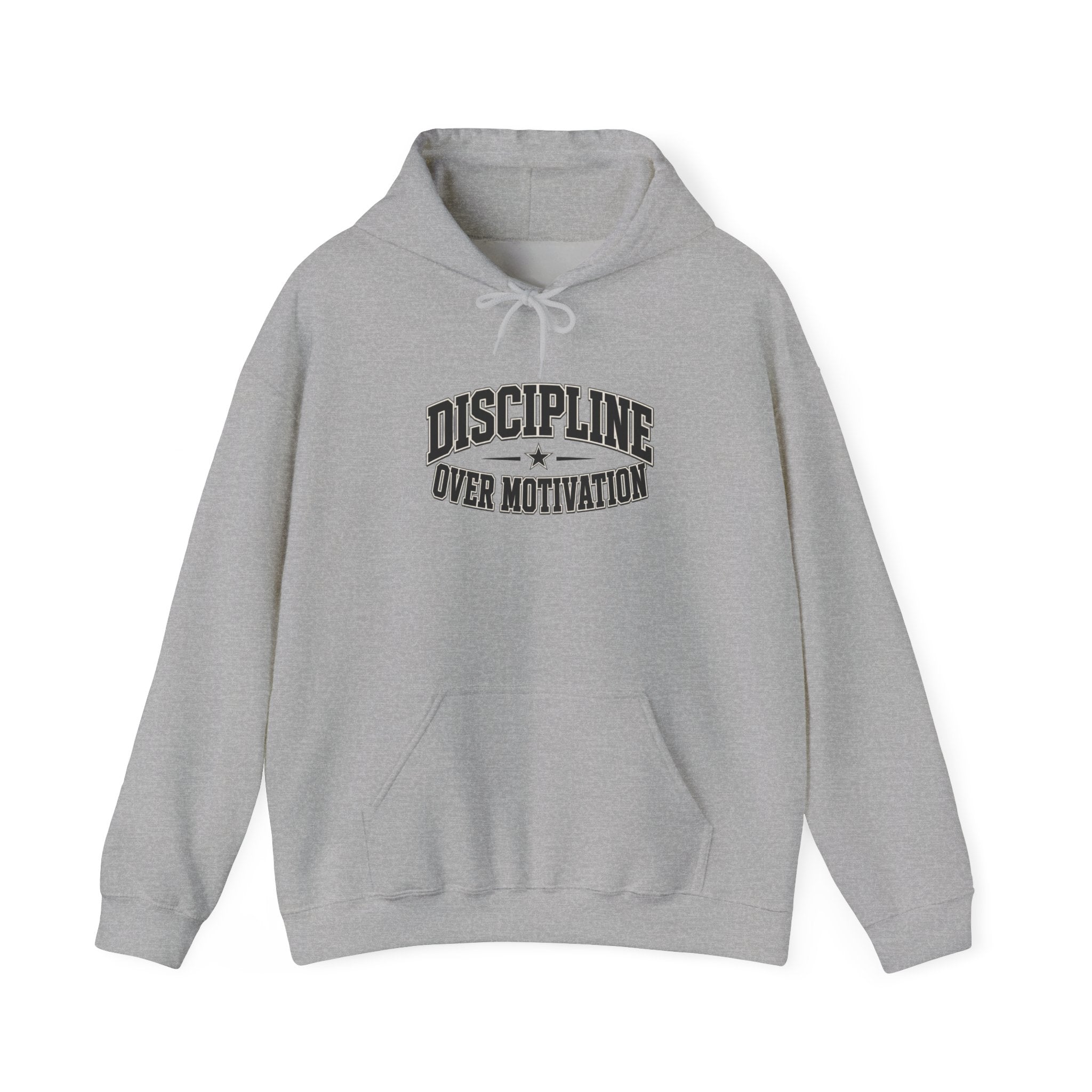 Discipline Over Motivation Hoodie – Motivational Gym Hoodie