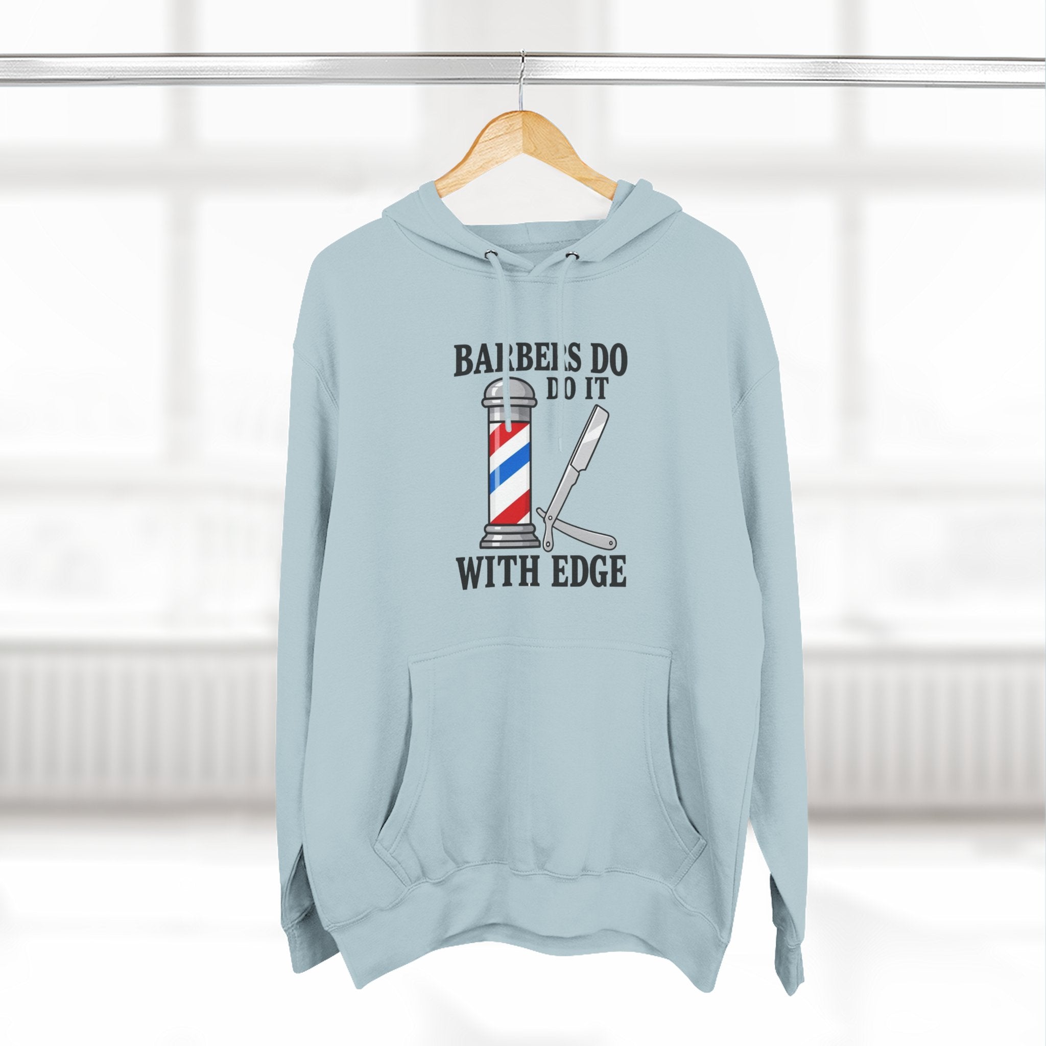 Barber Hoodie — "Barbers Do It With Edge" Hooded Sweatshirt