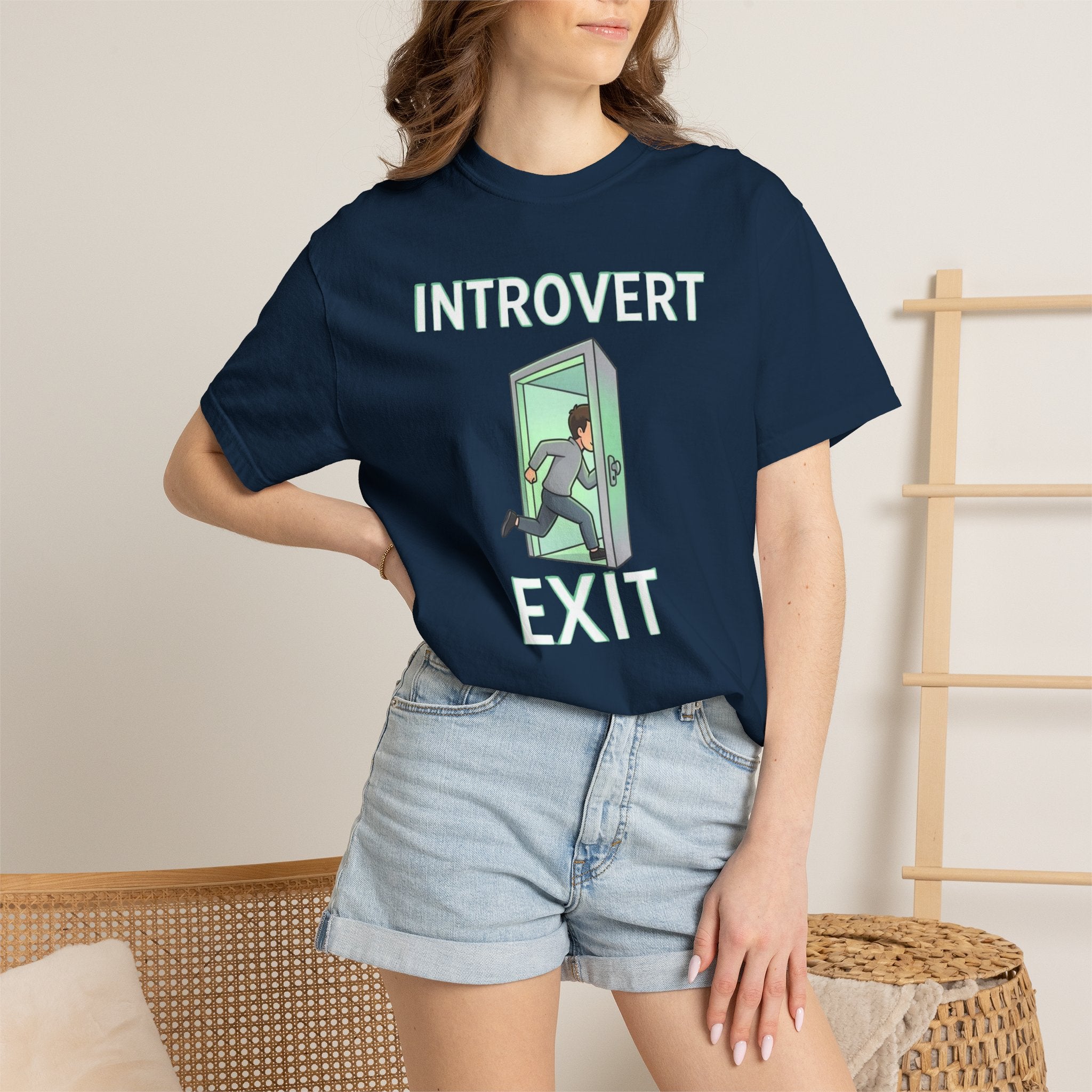Introvert Exit T-Shirt — Funny Introvert Graphic Tee