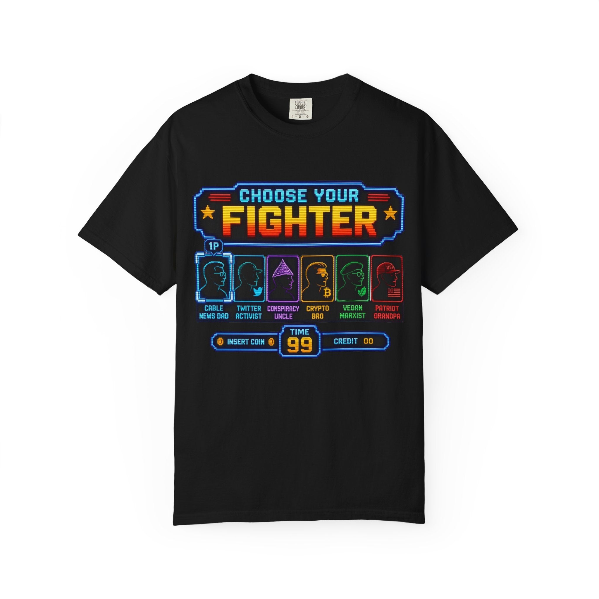 Choose Your Fighter Retro Arcade T-Shirt