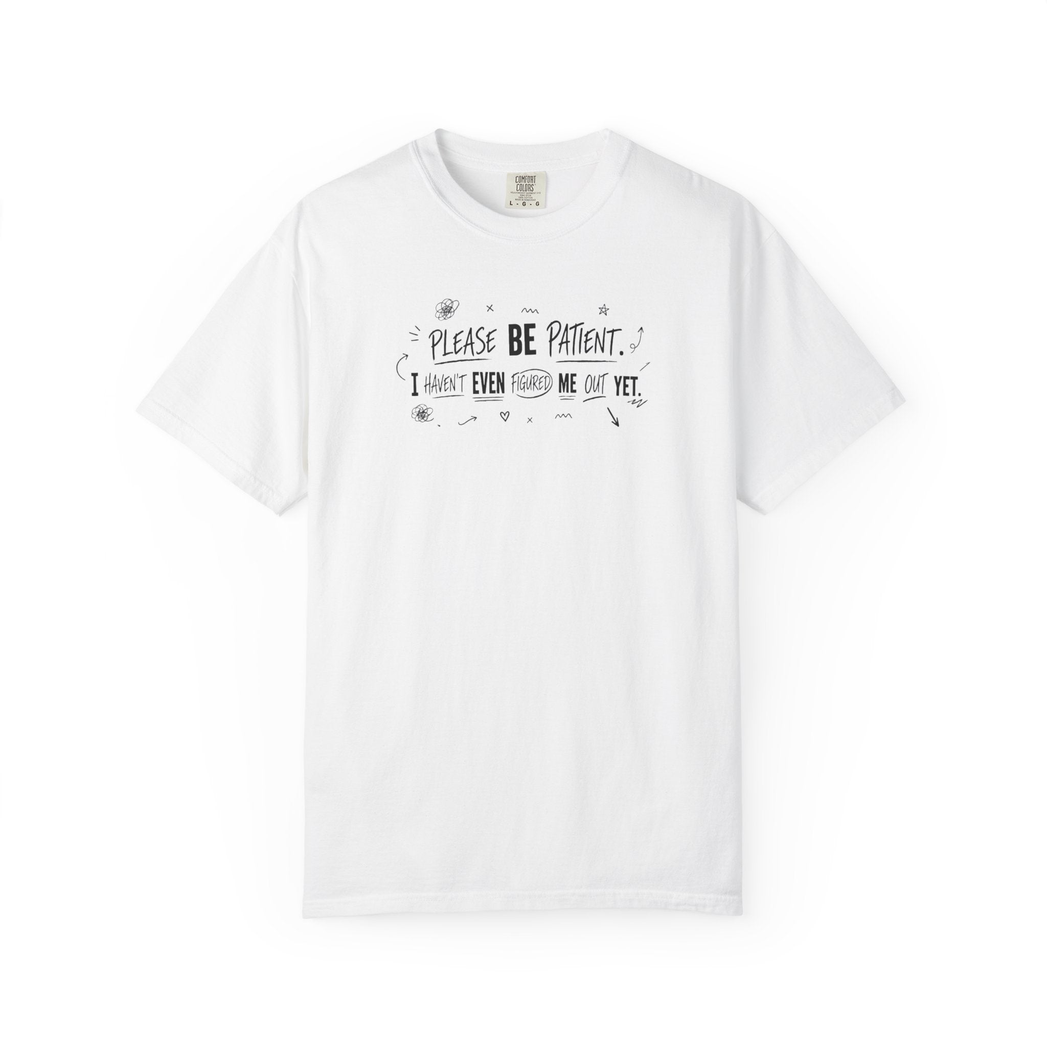 Please Be Patient T‑Shirt — Funny "I Haven't Even Made Me Yet" Graphic Tee