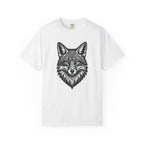 Fox Head Graphic T-Shirt — Detailed Monochrome Wildlife Design
